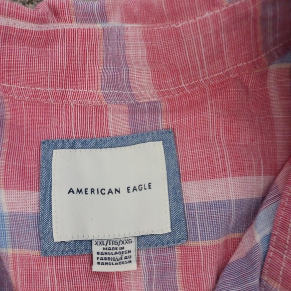 American Eagle plaid button up 2x - Picture 3 of 3